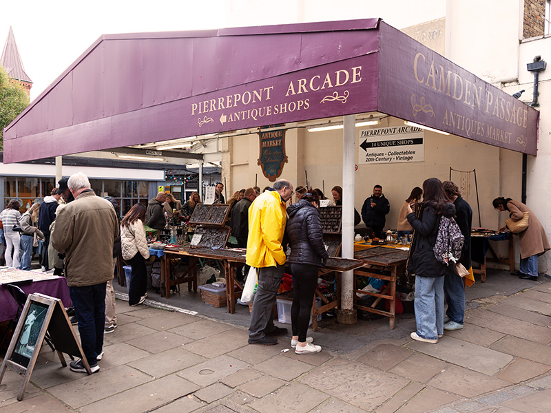 Pierrepont Arcade Outdoor Market, Camden Passage, Angel, Islington